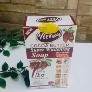 صابونة فيت جولد لتبييض البشرة بزبدة الكاكاو Veet Gold Cocoa butter Super Whitening Soap