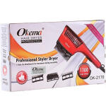 مجفف الشعر الاحترافي OKEMA OK-2170 – مع 3 ملحقات للتصفيف